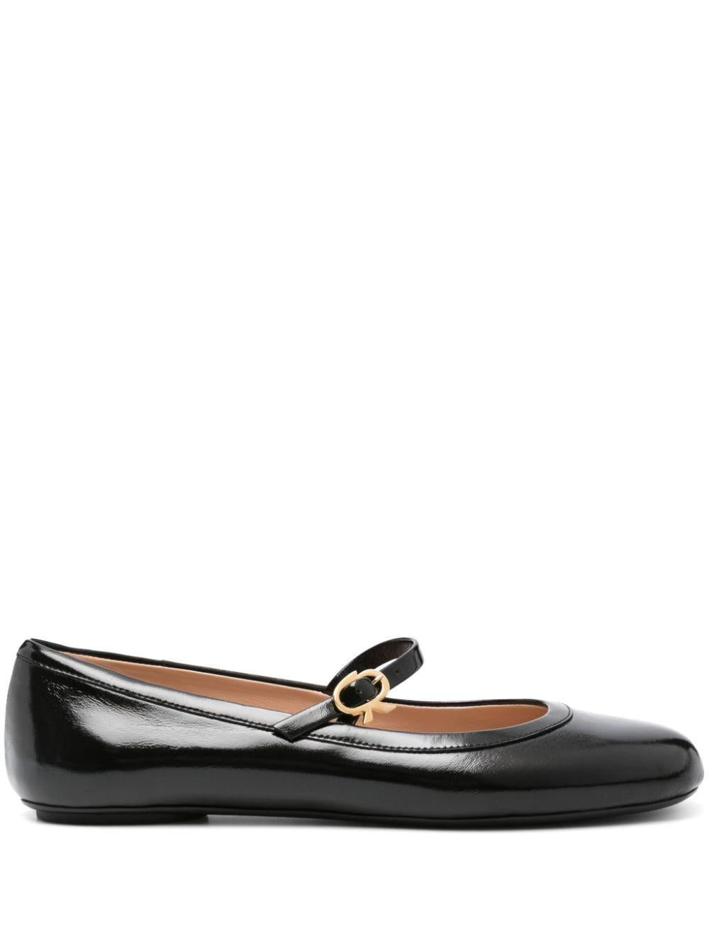 Leather ballet flats G22223 05GOMNUINERO GIANVITO ROSSI