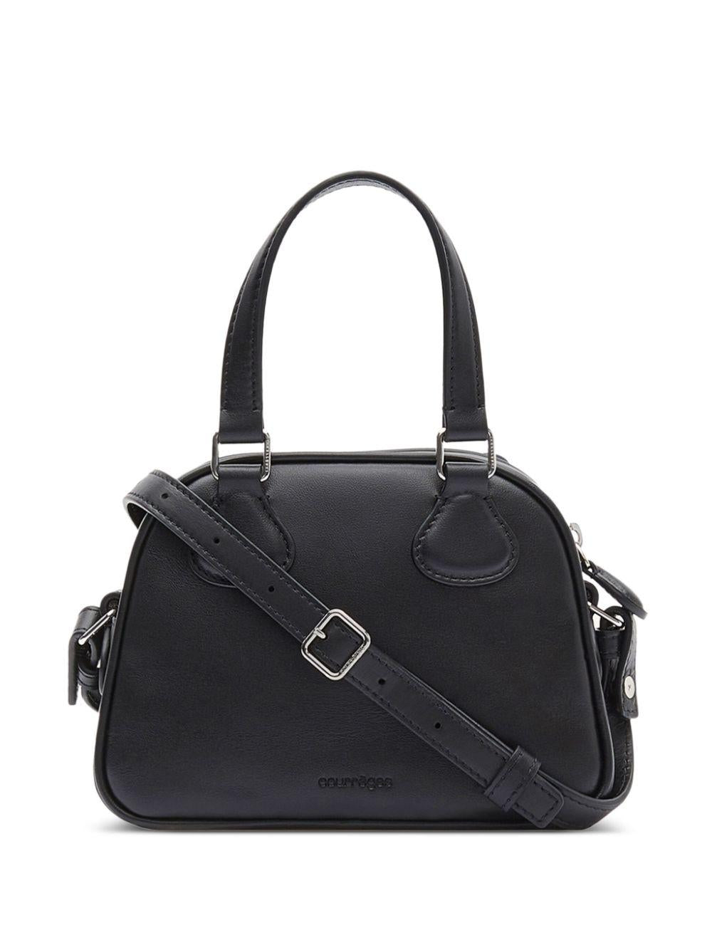 Logo leather mini bowling bag<BR/><BR/><BR/> 324GSA132CR0065 9999 COURRÈGES