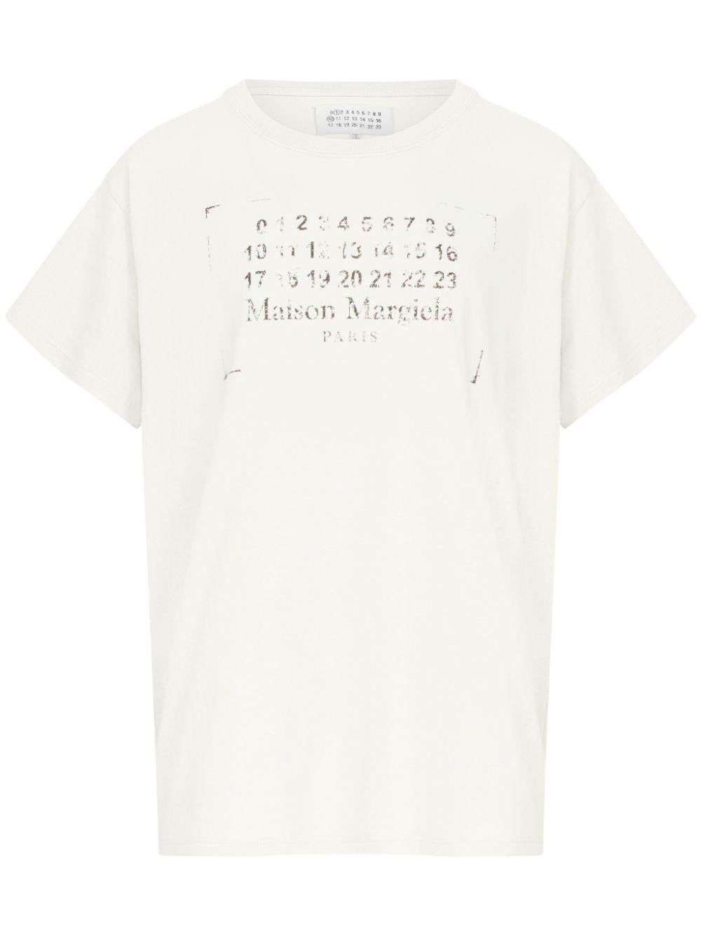 Logo-print cotton T-shirt<BR/><BR/><BR/> S51GC0534 S24575103 MAISON MARGIELA