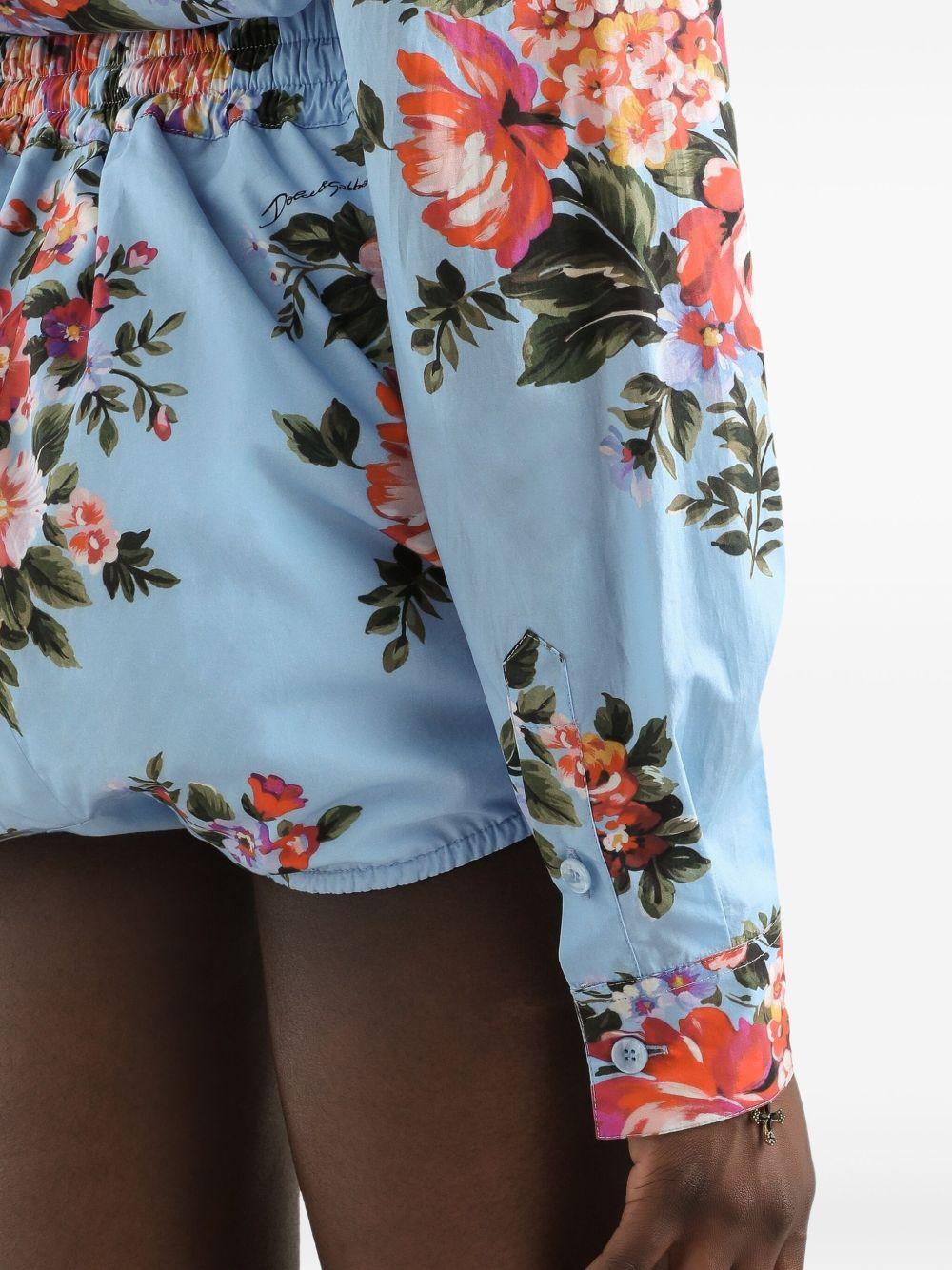 Flower bouquet-print cotton shirt F5T76T HS5UUHC5ZO DOLCE & GABBANA