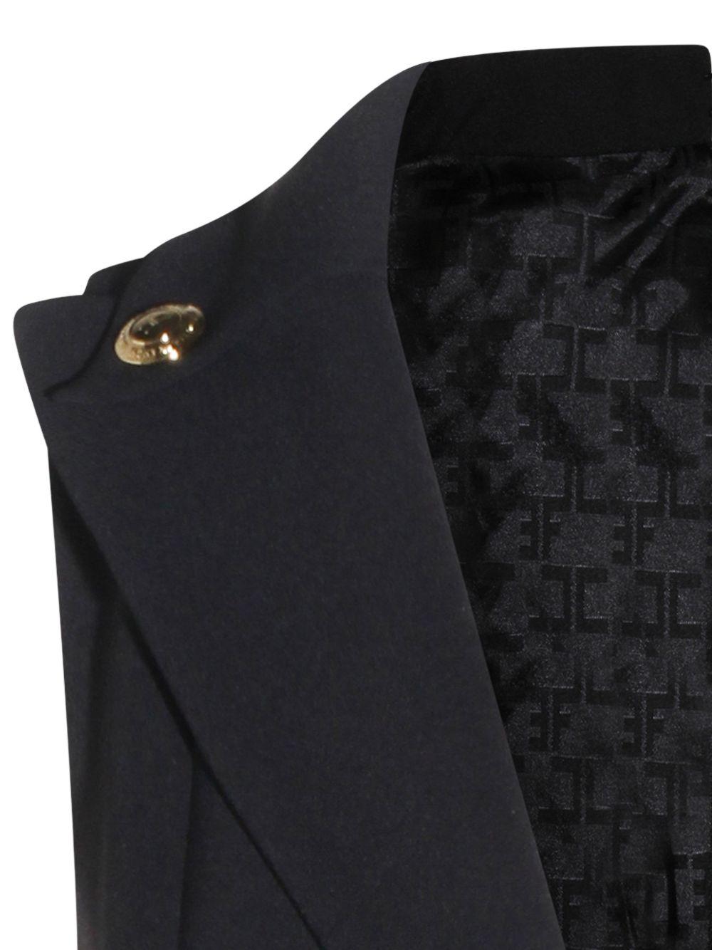 Mini dress in double stretch crepe with logo details AB92461E2 110 ELISABETTA FRANCHI