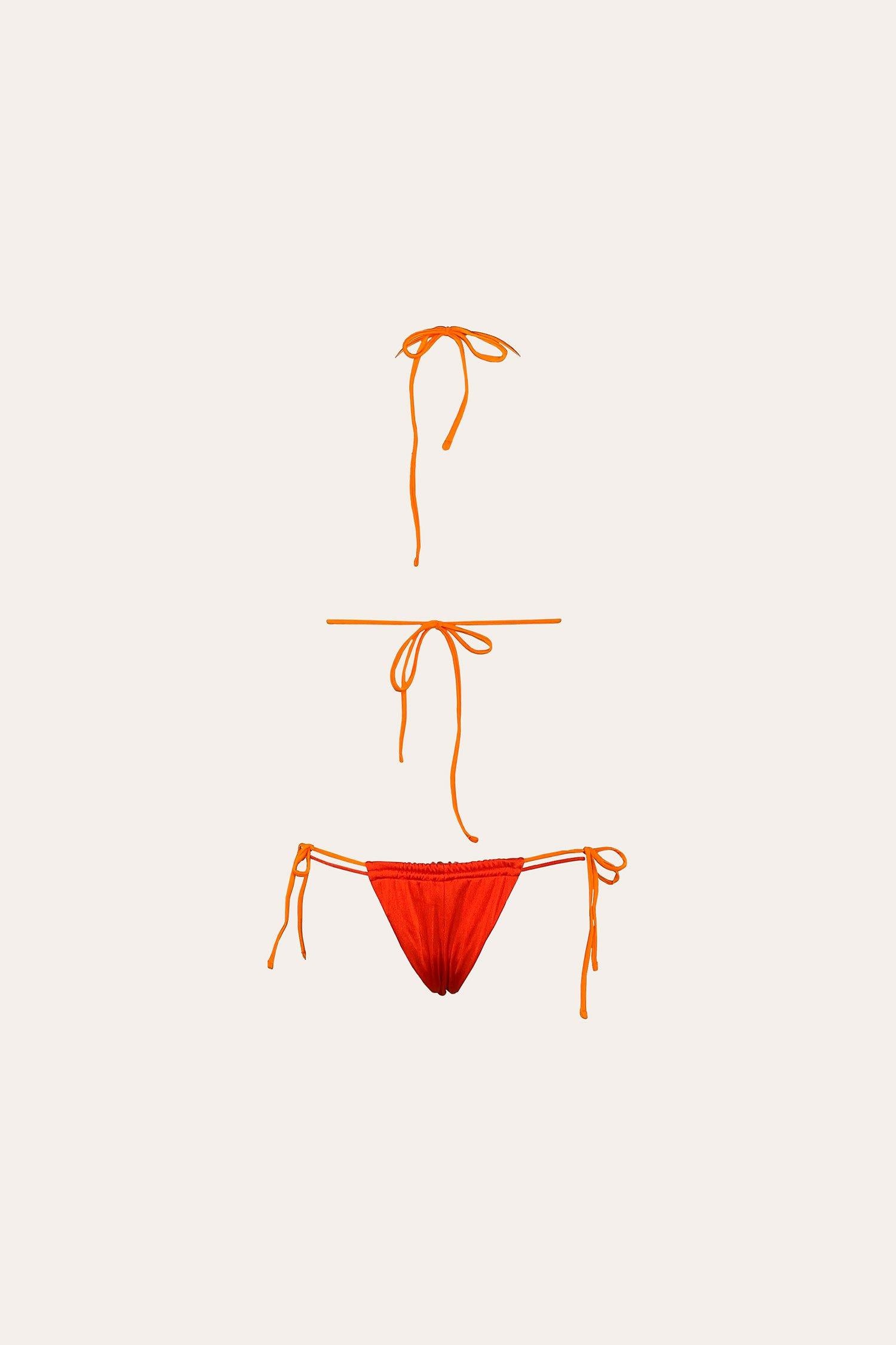 Metallic detail bikini with adjustable ties 185401 01192 ANIYE BY