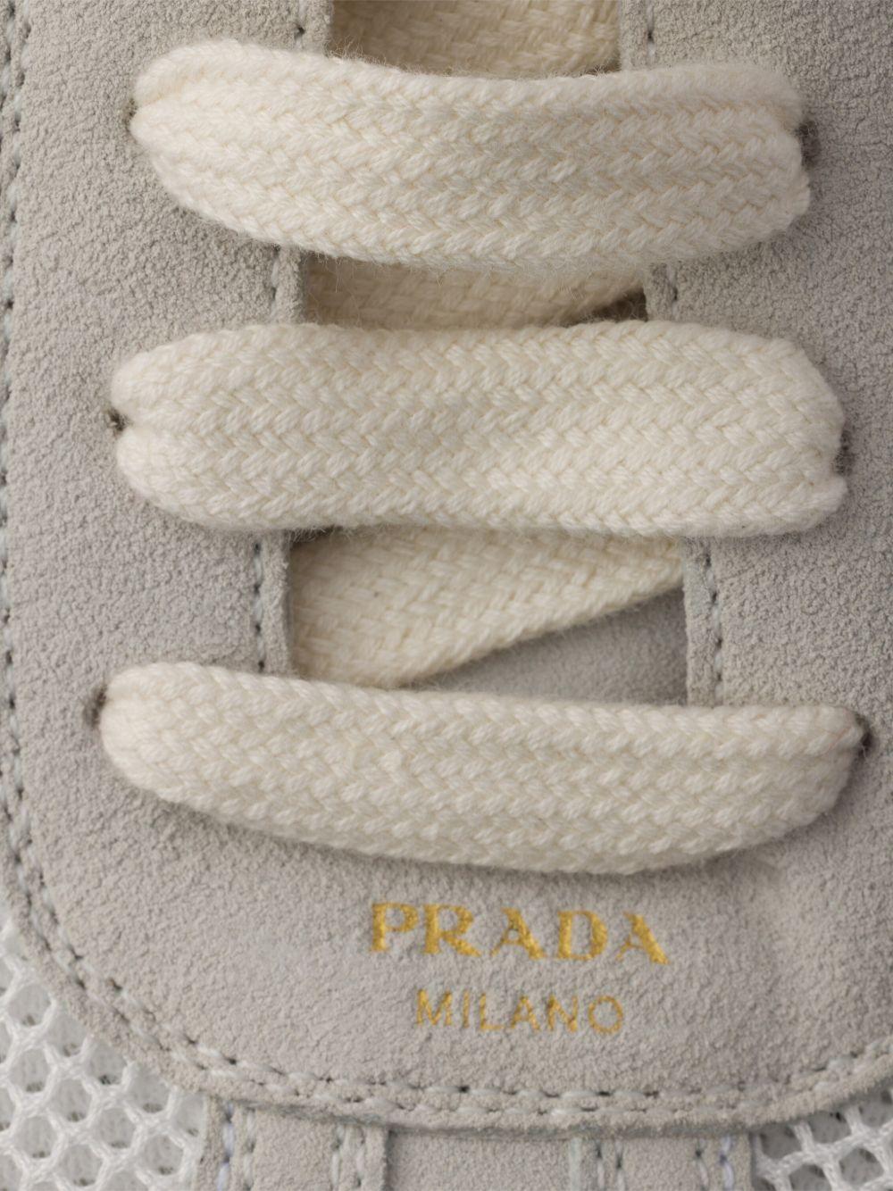 Montecarlo Re-Edition 2005 suede and mesh sneakers 1E247O3D8C F-D010F0009 PRADA