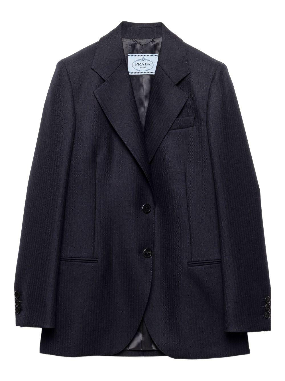Single-breasted gabardine jacket P545P16OX S-OOOF0008 PRADA
