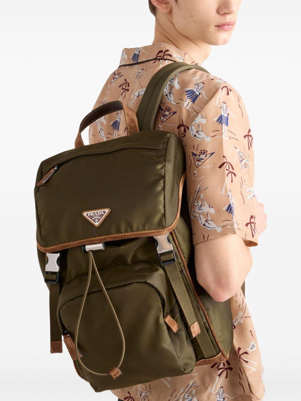 Re-Nylon and suede backpack 2VZ135384 V-HBFF041O PRADA