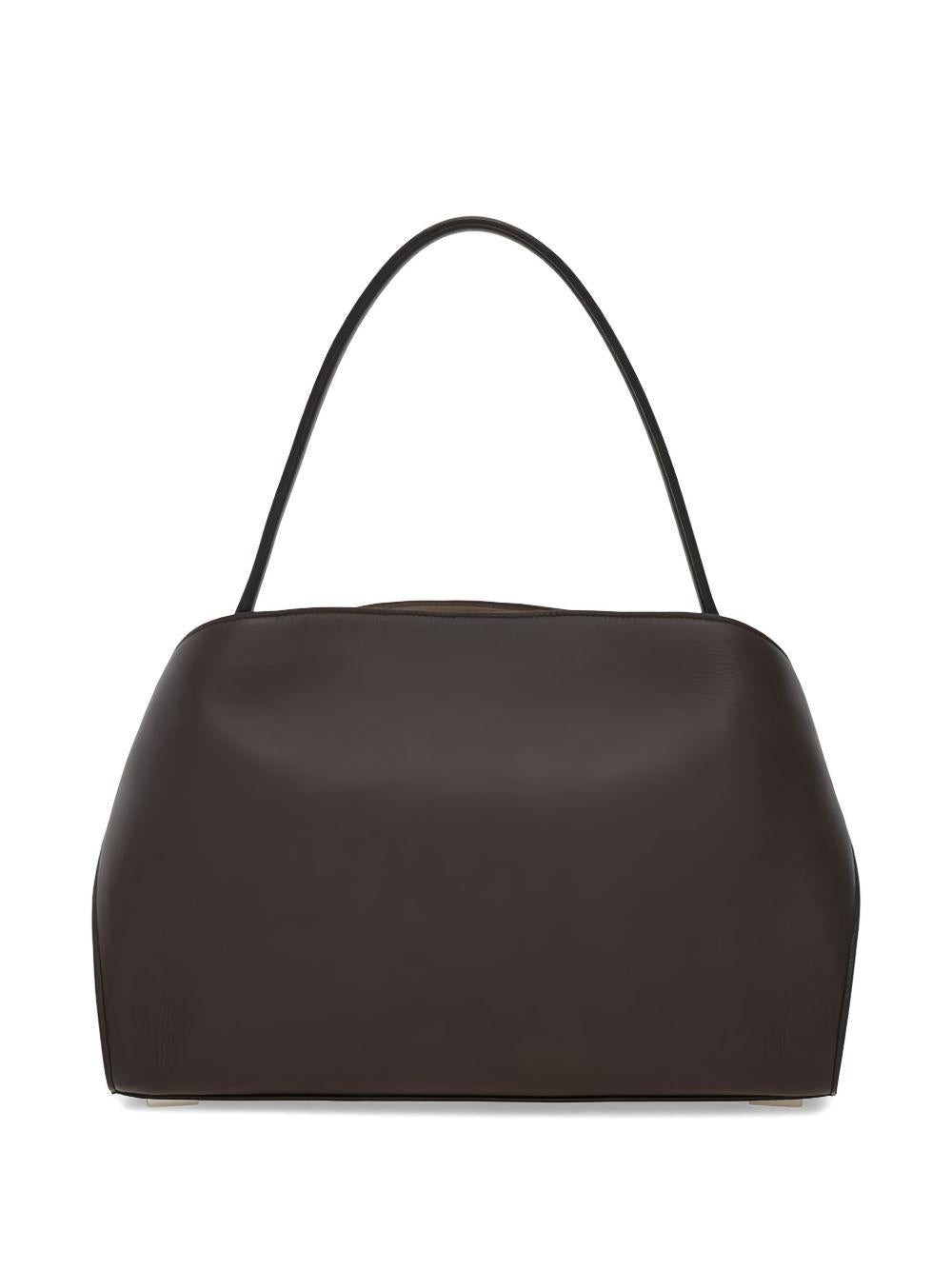 Hug soft two-tone shoulder bag 219816 HUG SH S 795204TESTA DI MORO FERRAGAMO