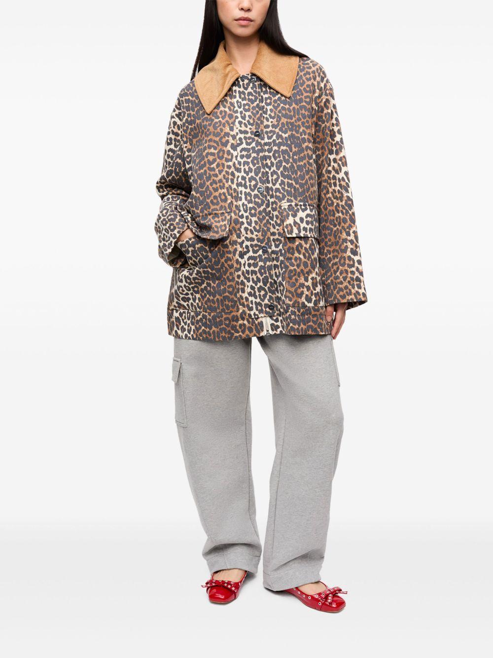 Leopard-print bomber jacket<BR/><BR/><BR/> W0391 859 GANNI