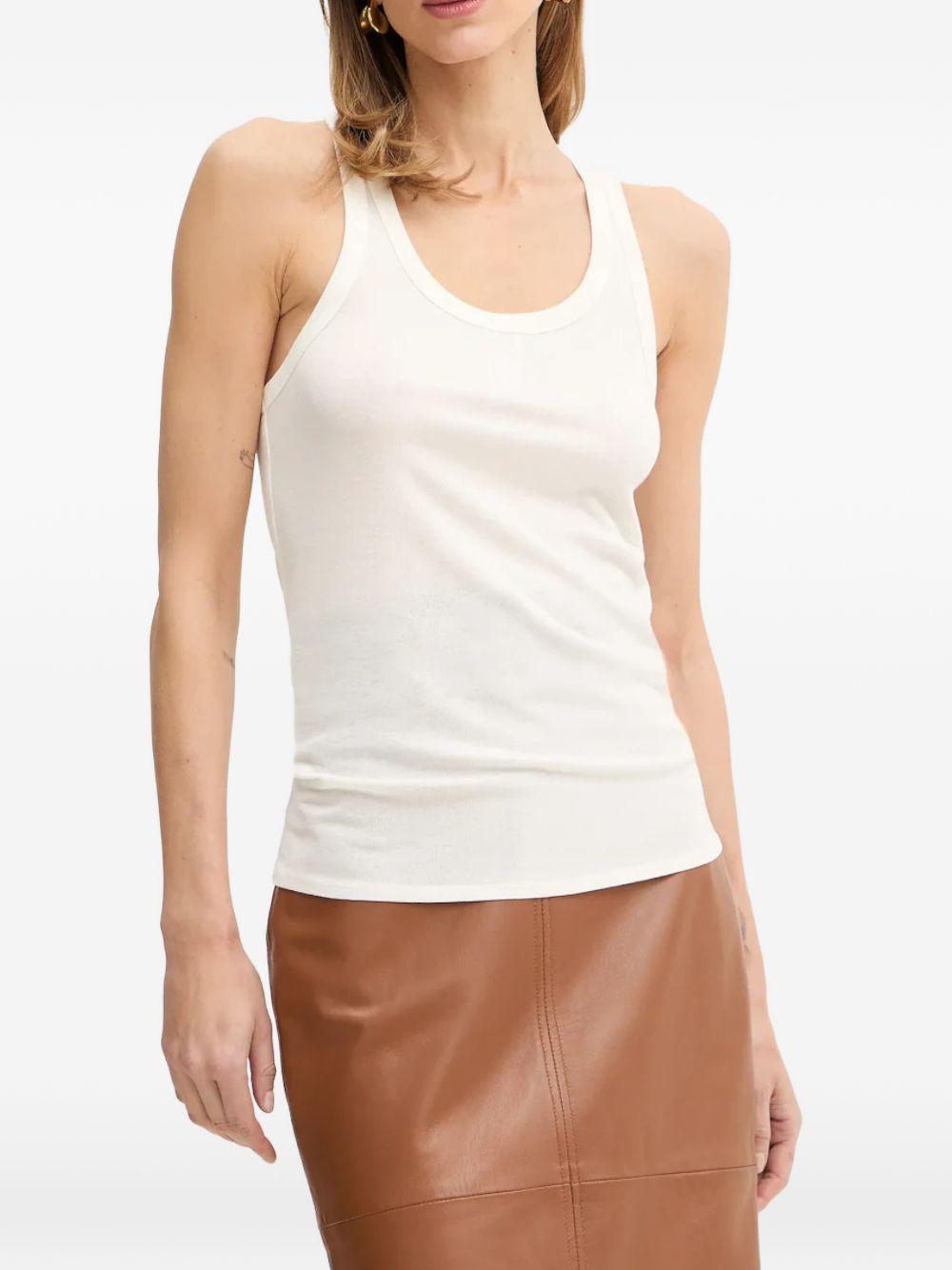 Lightweight jersey tank top with embroidered logo CN77B61E2 360 ELISABETTA FRANCHI