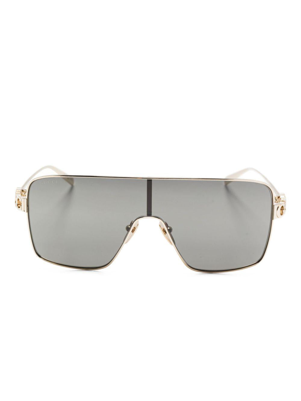 Rectangular sunglasses in metal 839994 I33308012 GUCCI