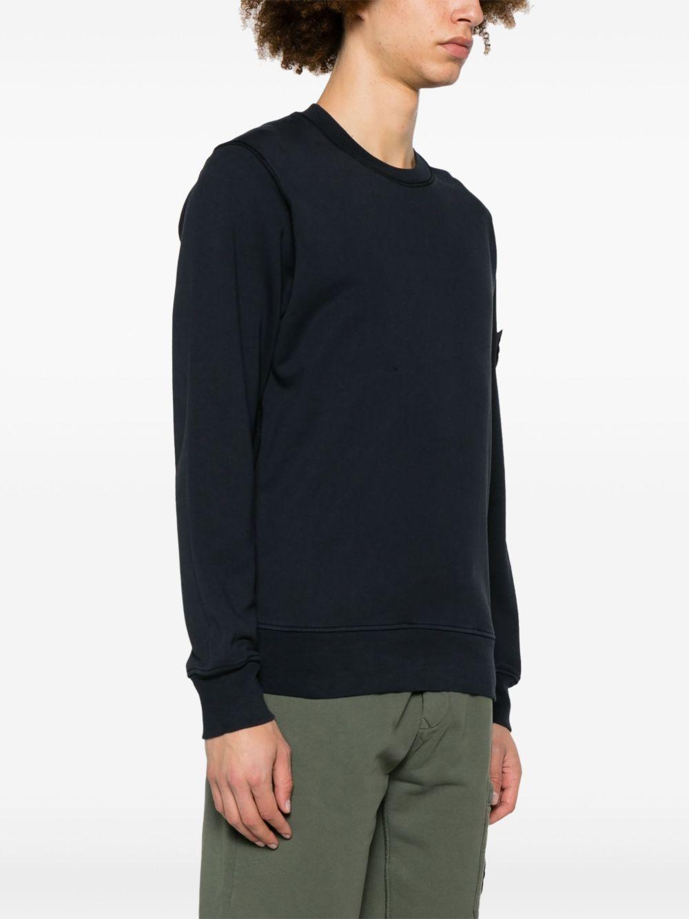 Compass-appliqué cotton sweatshirt<BR/><BR/><BR/> 6100044 S0051V0020 STONE ISLAND