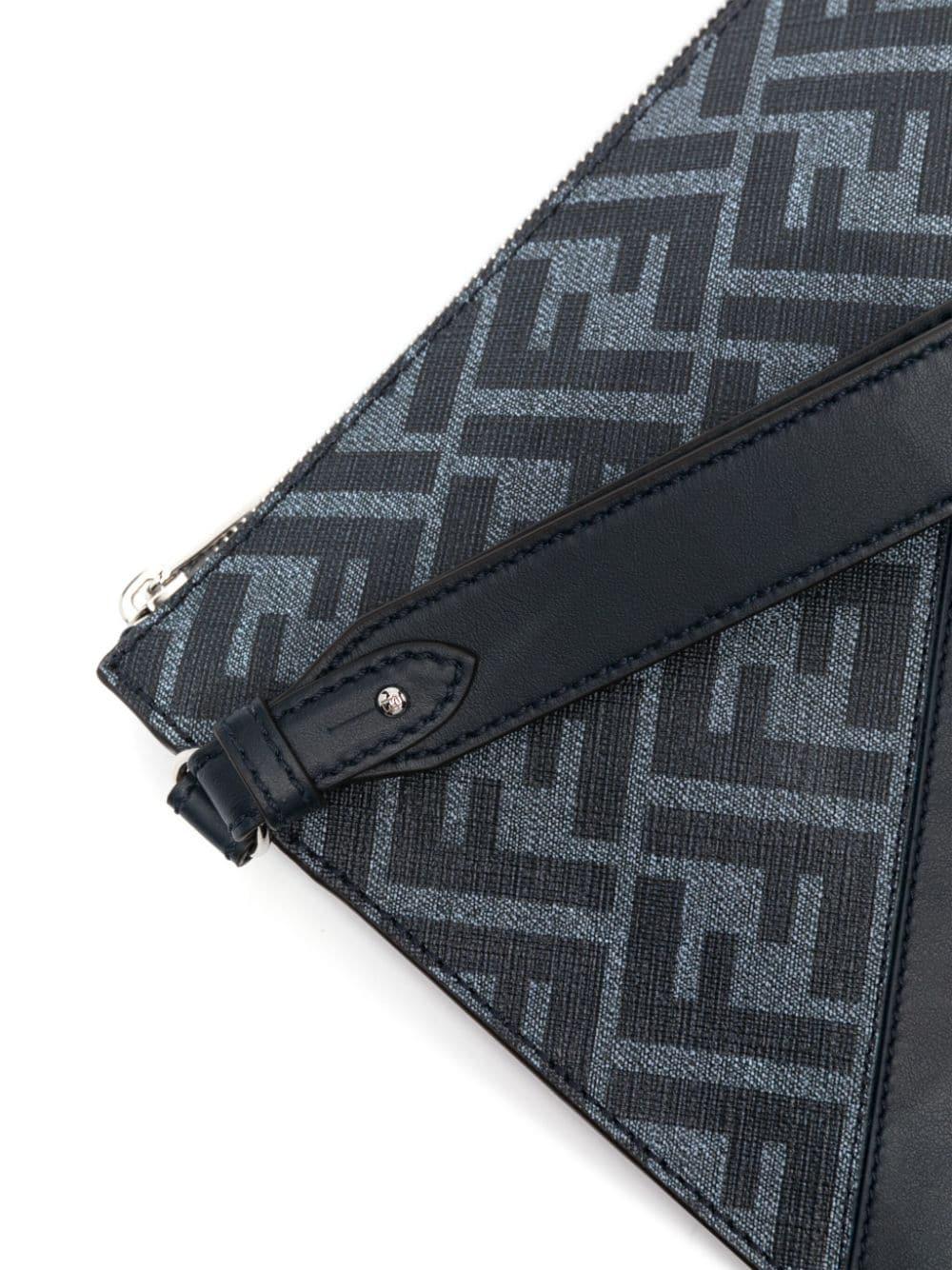 Diagonal leather clutch bag<BR/><BR/> 7VA491 ASICF1O97 FENDI