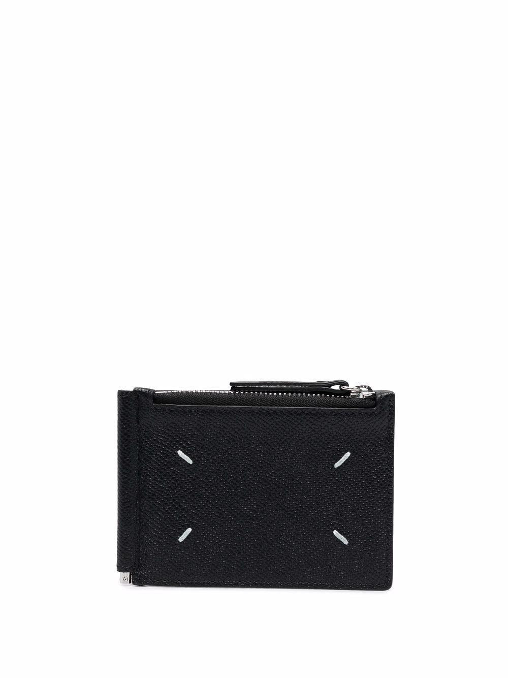 Leather money clip wallet<BR/><BR/><BR/> SA1UI0018 P4745T8013 MAISON MARGIELA