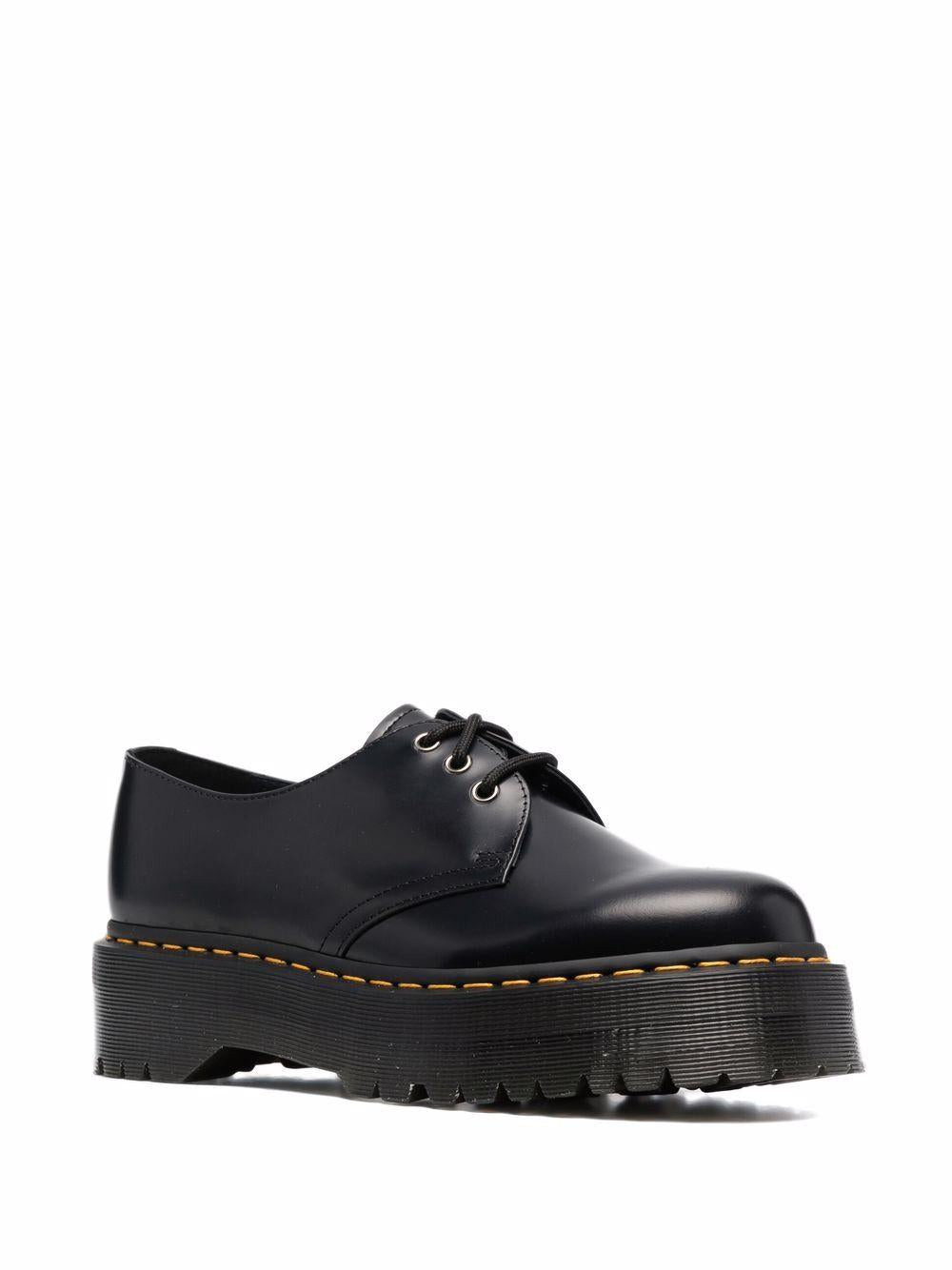 Black leather 1461 leather lace-up shoes 25567001 1461 QUADBLACK POLISHED SMOOTH DR. MARTENS