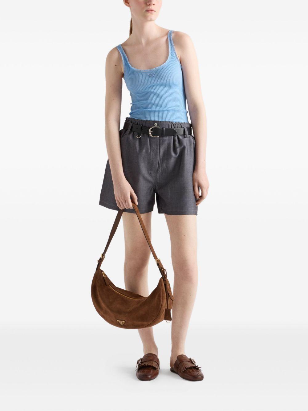 Demi-lune large suede shoulder bag 1BC2552C4S V-OVOF0324 PRADA