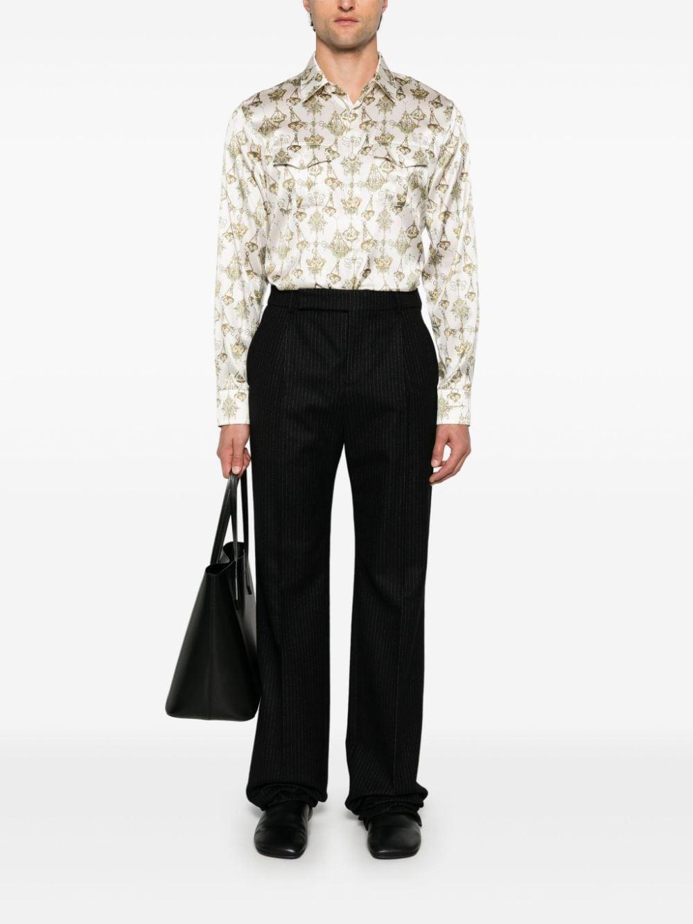 chandelier-print silk shirt<BR/><BR/><BR/><BR/> BM612415S4 182 GIVENCHY