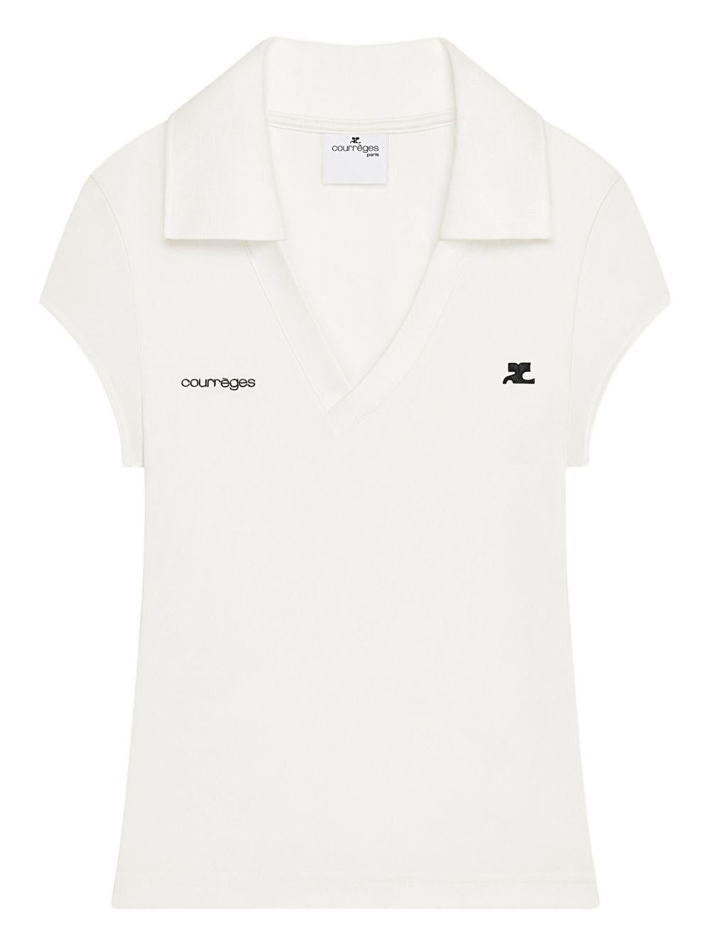 logo polo top 126JPO057JS0195 B166 COURRÈGES