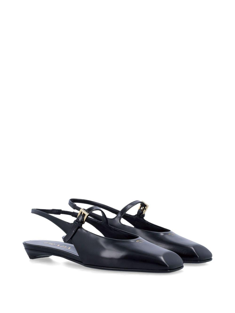 Leather slingback ballet flats<BR/><BR/><BR/> 1F828N 055F0002 PRADA