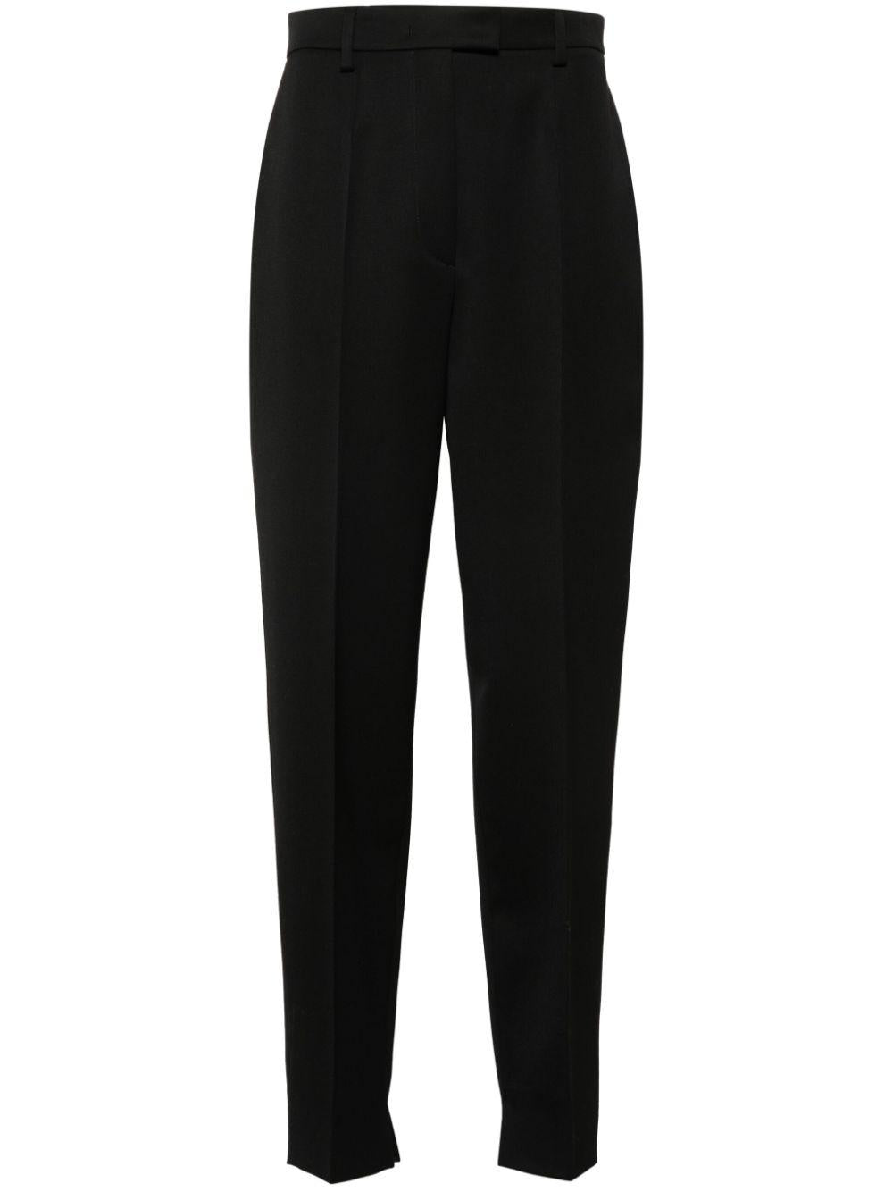 Pressed-crease tapered-leg trousers<BR/><BR/><BR/> P262H 477F0002 PRADA