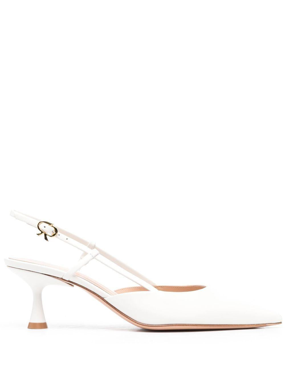 Point toe slingback leather pumps<BR/><BR/><BR/> G95332 55LACVITBIAN GIANVITO ROSSI