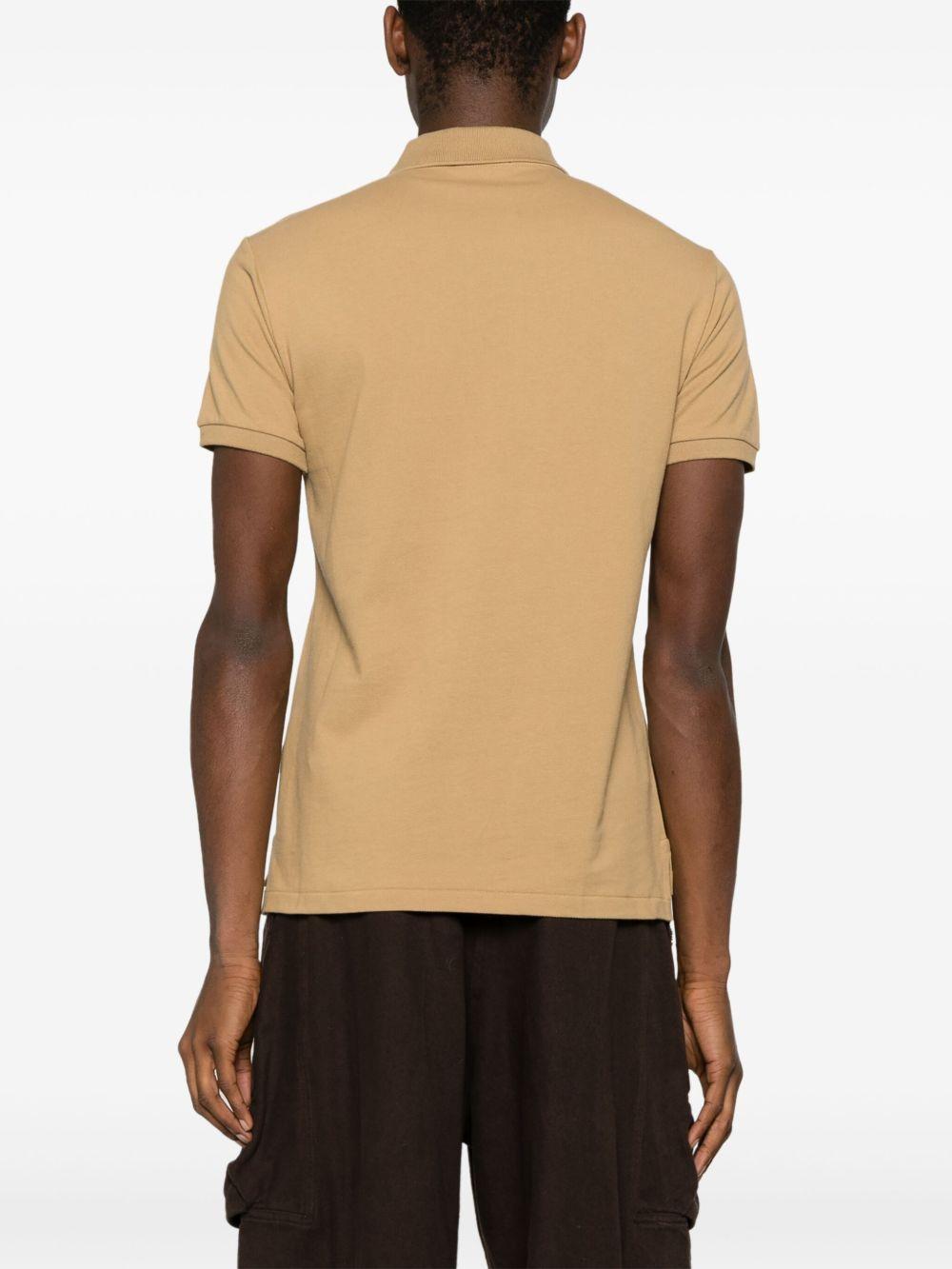 Pony-embroidered cotton polo shirt<BR/><BR/><BR/> 710536856379 CAFE TAN POLO RALPH LAUREN