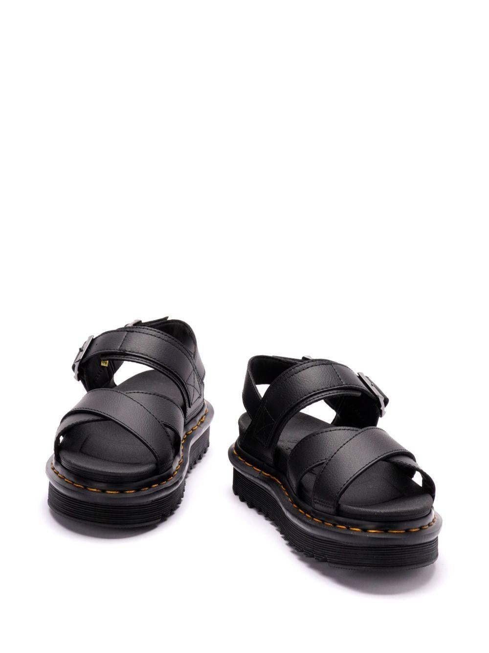 Voss sandals in Athena leather with strap 31558001 BLACKATHENA DR. MARTENS
