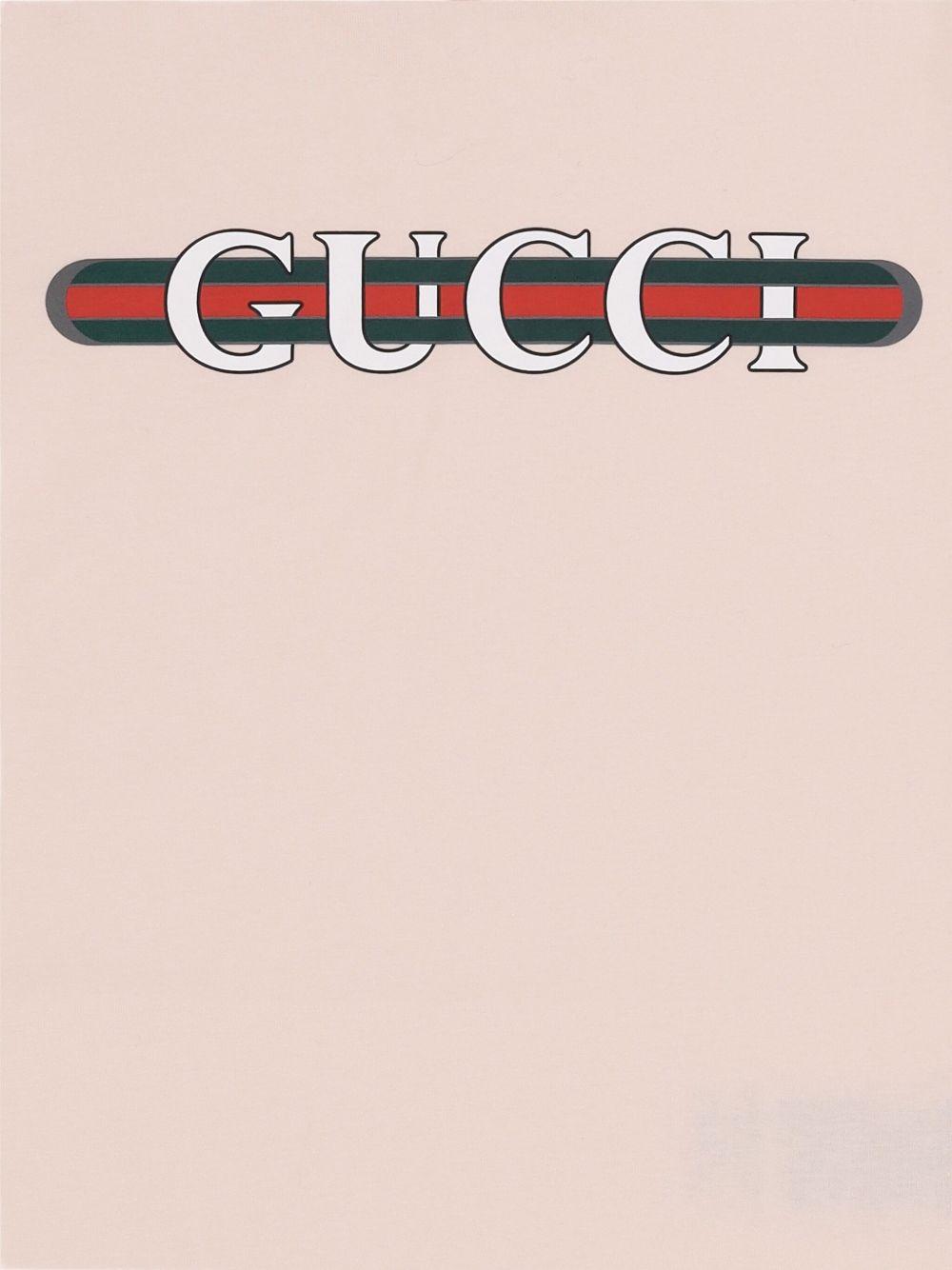 Logo-print T-shirt<BR/><BR/><BR/> 561651 XJGPI6341 GUCCI KIDS