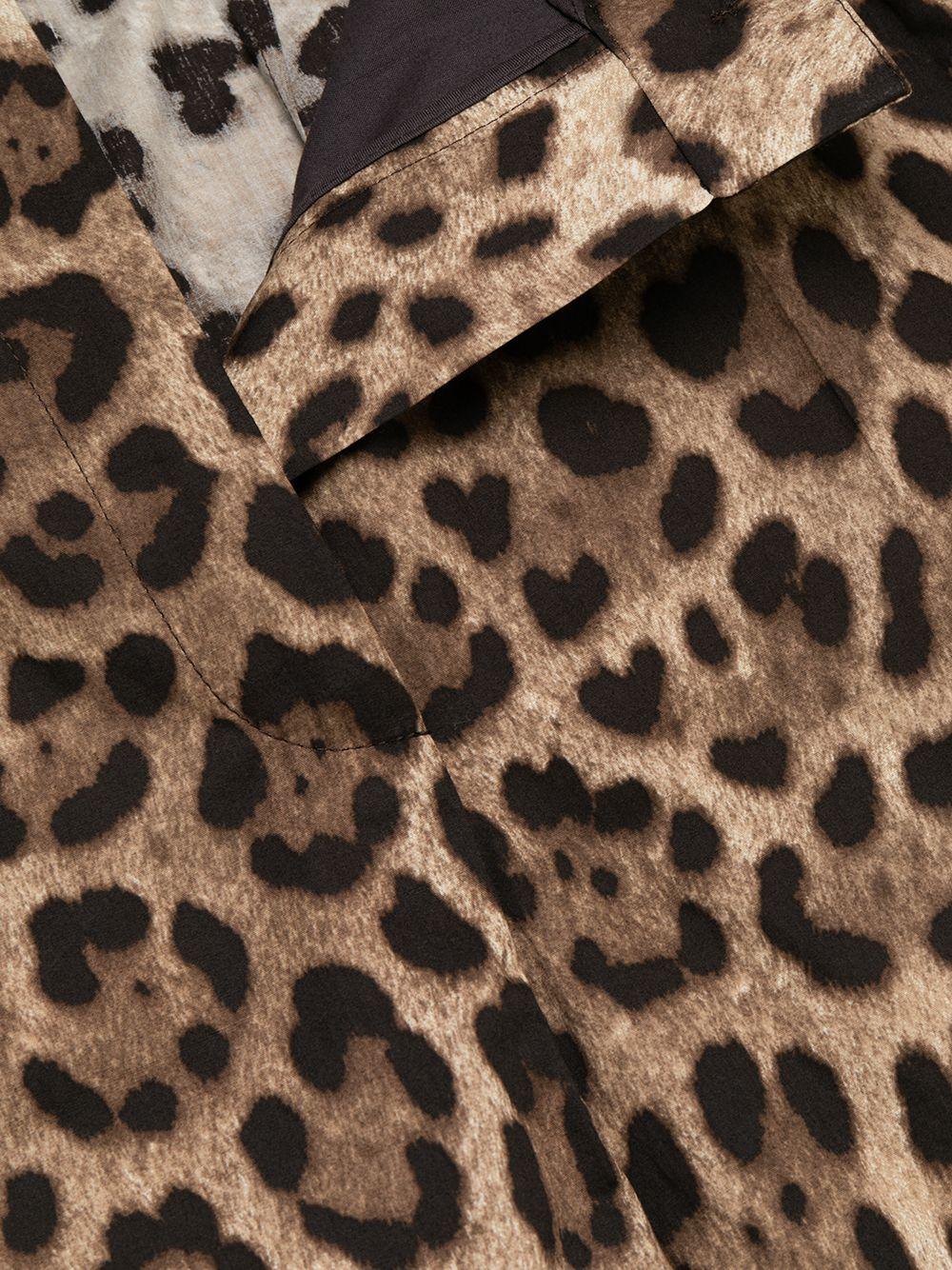 Leopard print poplin shorts FTASXT HS5E3HY13M DOLCE & GABBANA
