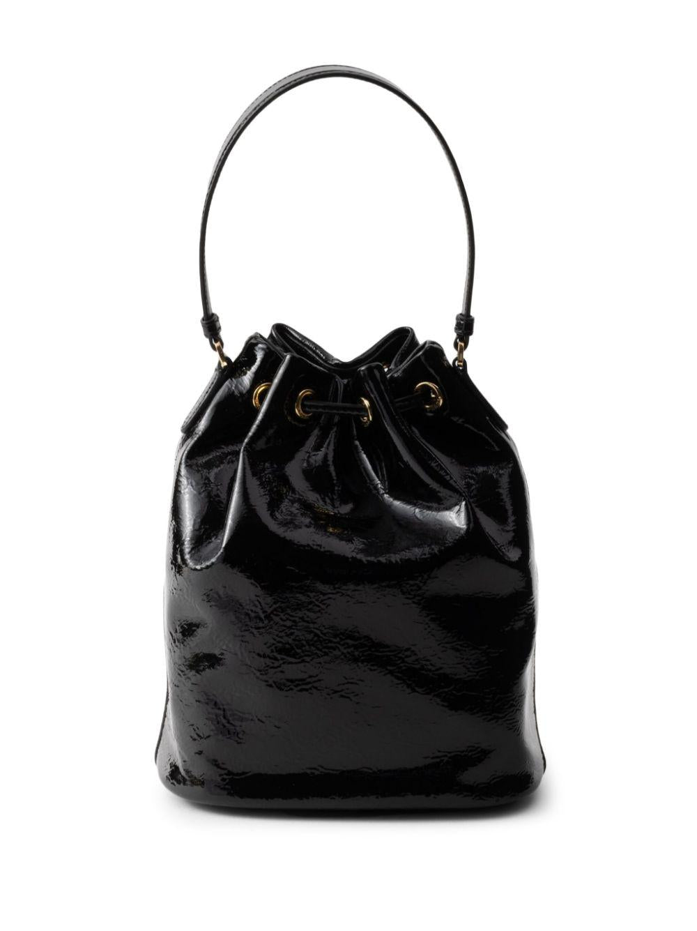 Duet naplak patent leather bucket bag 1BH038 2DNTF0002 PRADA