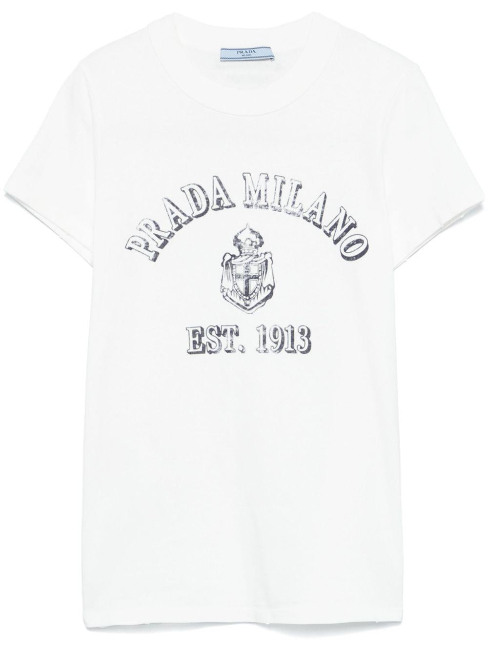 Prada Milano logo-print T-shirt 3557B 16XQF0009 PRADA