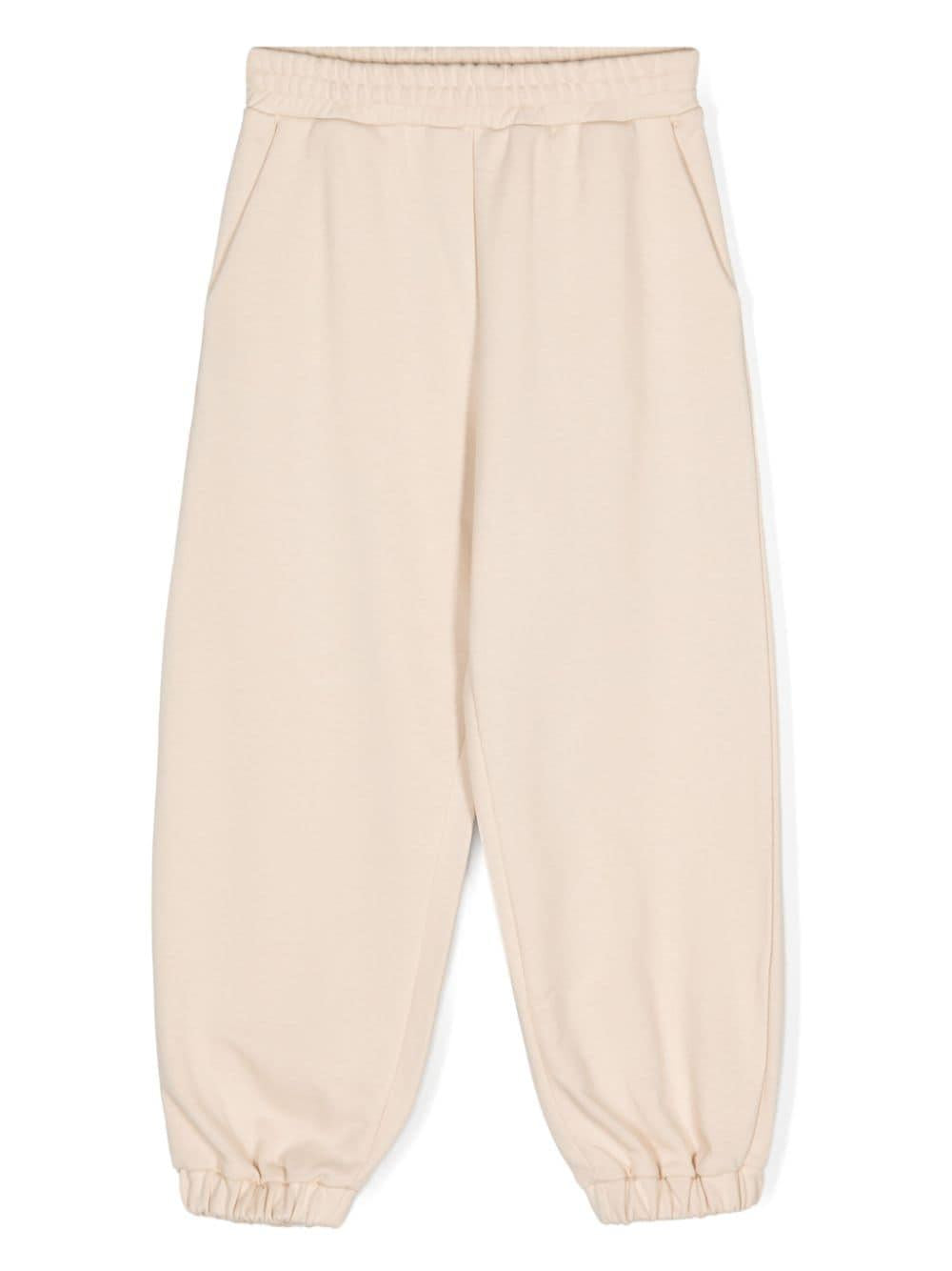 Front logo applique jogger JUF107 5V0F1P2N FENDI KIDS