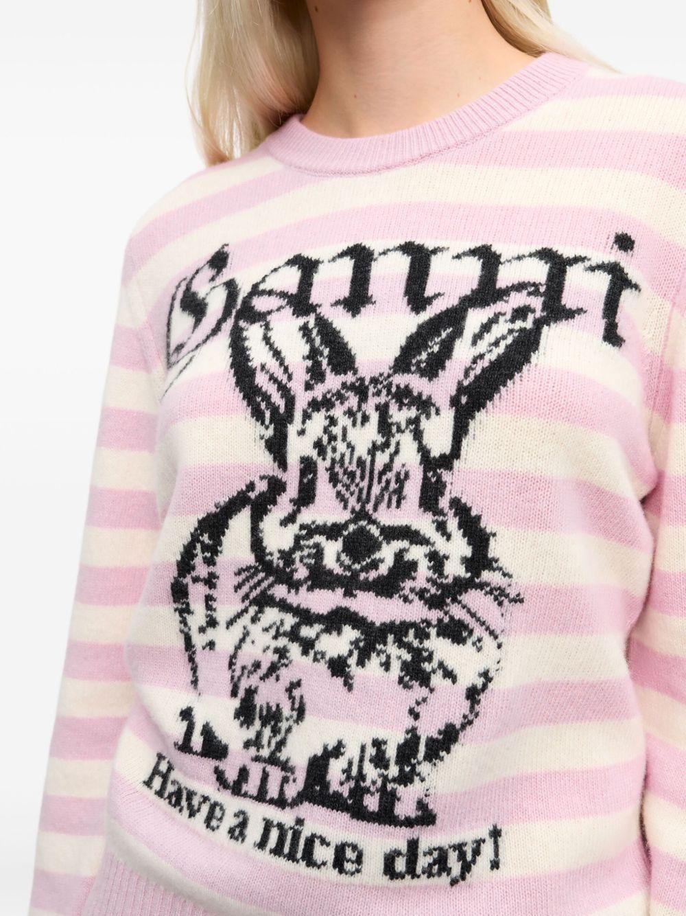 Intarsia-knit jumper<BR/><BR/><BR/> K2426 065 GANNI