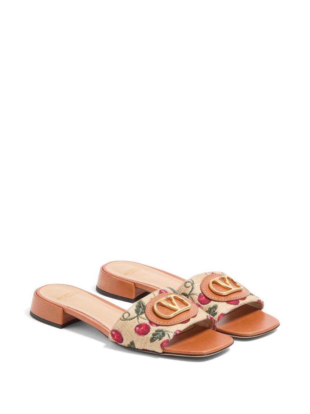 VLOGO SIGNATURE CHERRYFIC SLIDE SANDAL 6W0S0LT0NNX 32H VALENTINO GARAVANI