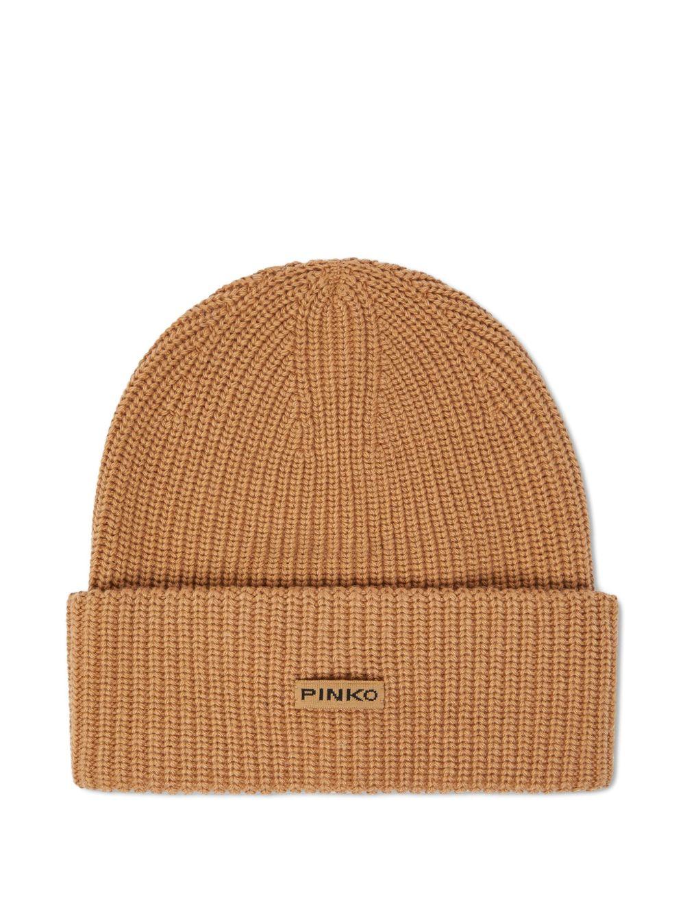 Logo patch beanie 105993 A2Z4D23 PINKO
