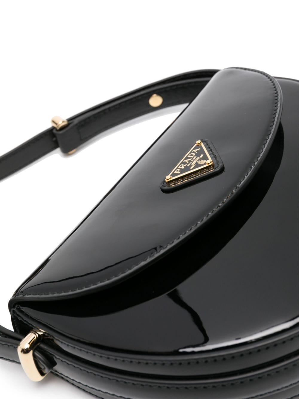 Triangle-logo patent leather shoulder bag<BR/><BR/><BR/> 1BD349 069F03KJ PRADA