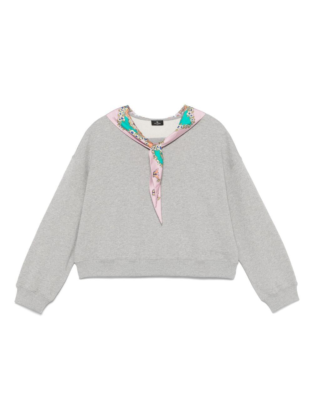 Scarf-detailed sweatshirt<BR/><BR/> WRMB0005 AU071S8290 ETRO