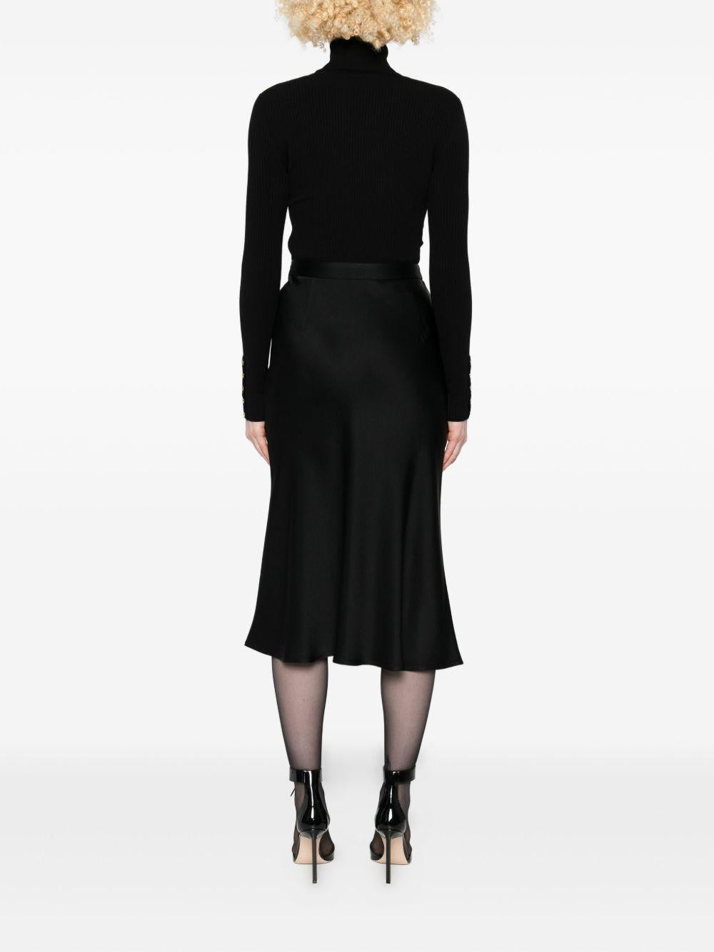 Dress in ribbed knit and satin fabrics with pocket AM06B56E2 110 ELISABETTA FRANCHI