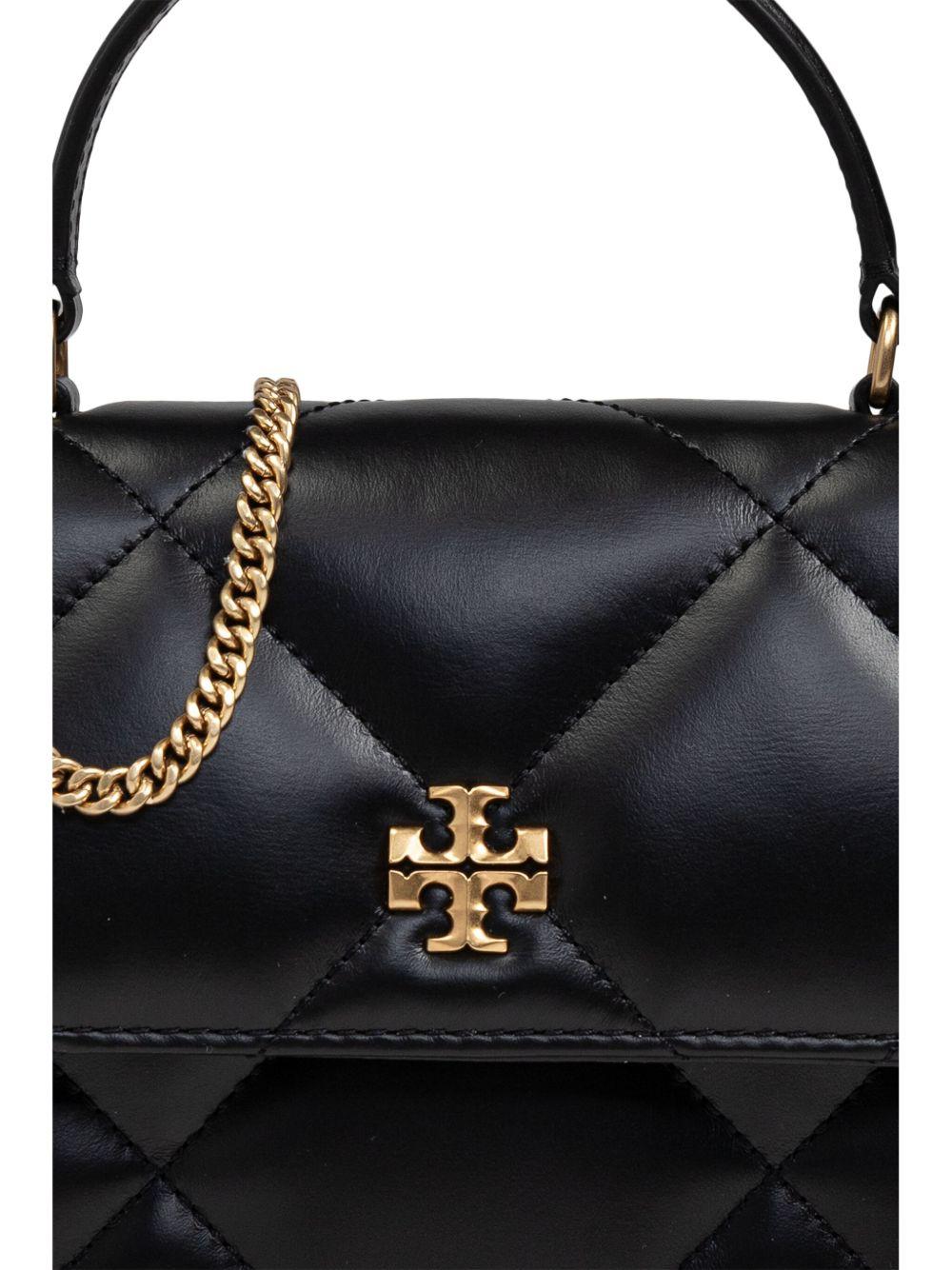 Kira Mini Wallet with Chain and Top Handle with Trapezoid Quilting 158326 001 TORY BURCH