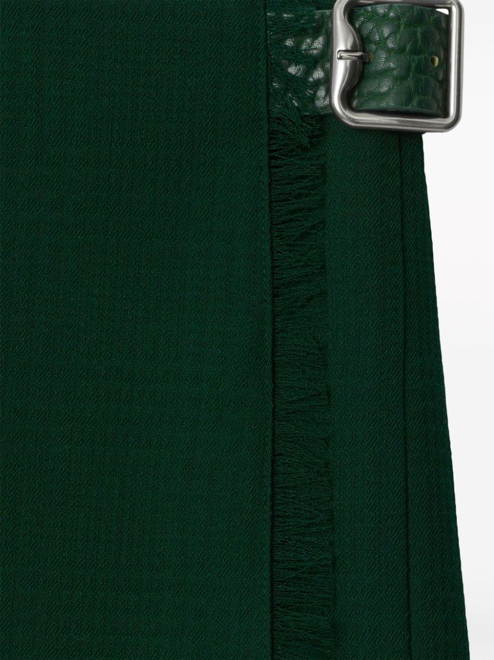 Frayed-edge wool pleated skirt<BR/><BR/><BR/> 8083029 B8636 BURBERRY