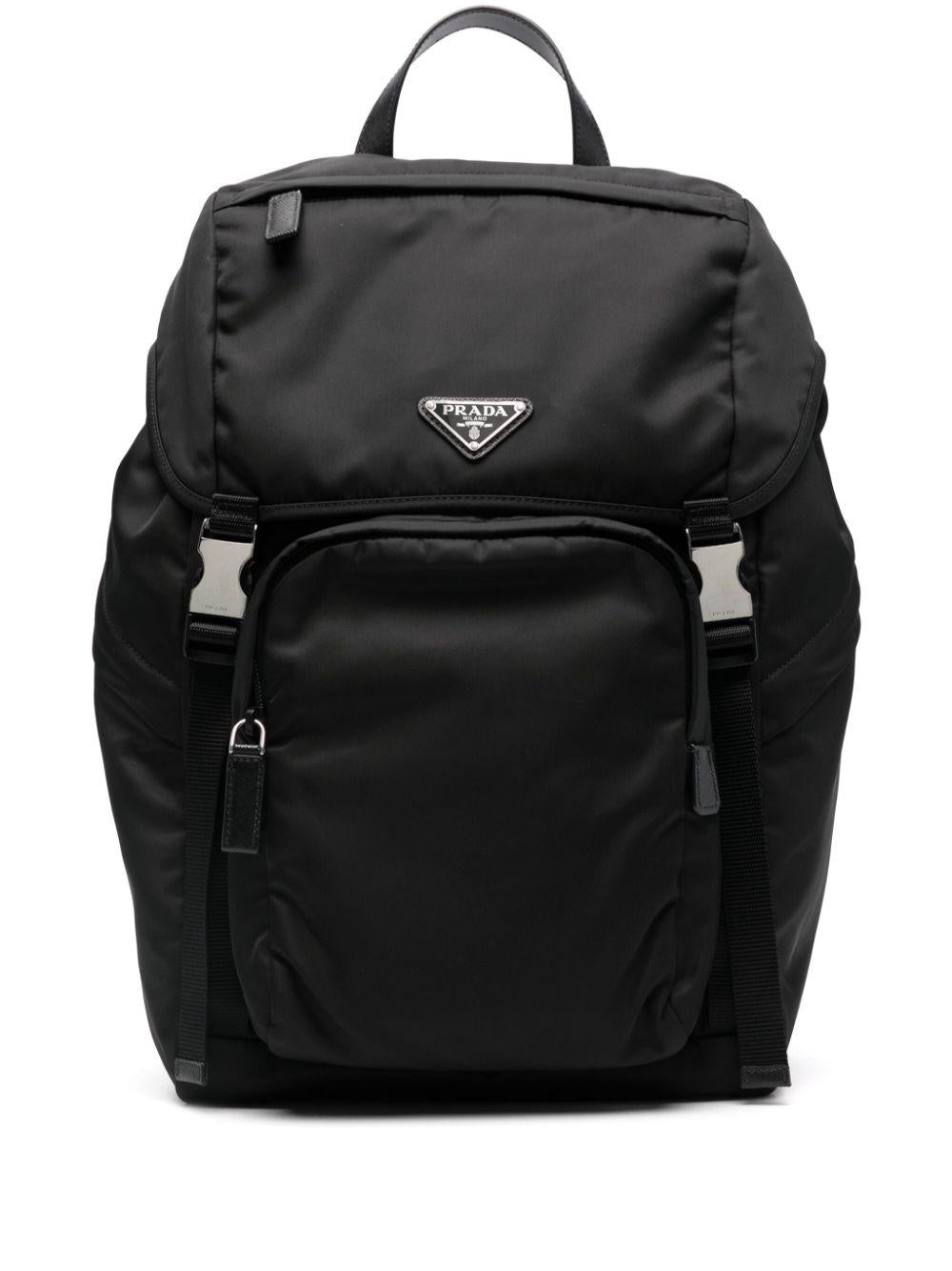 Triangle-logo backpack<BR/><BR/><BR/> 2VZ135 2DMGF0002 PRADA