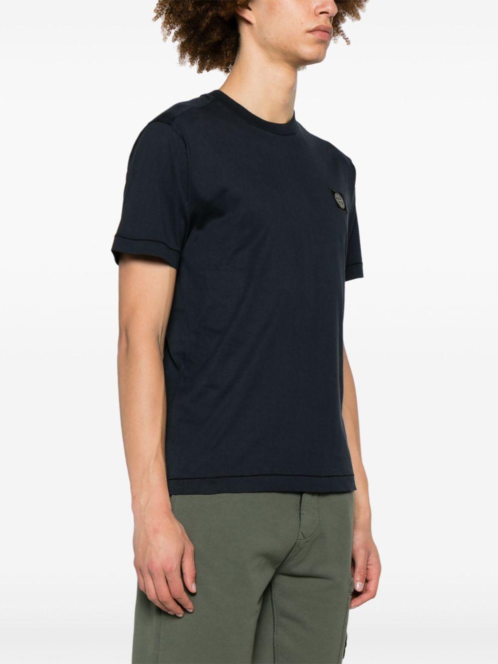 Compass-patch cotton T-shirt<BR/><BR/><BR/> 2100039 S0013V0020 STONE ISLAND
