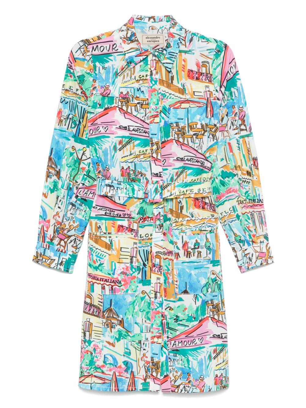 L'Amour dress AE-D73-PO CAFDF ALESSANDRO ENRIQUEZ