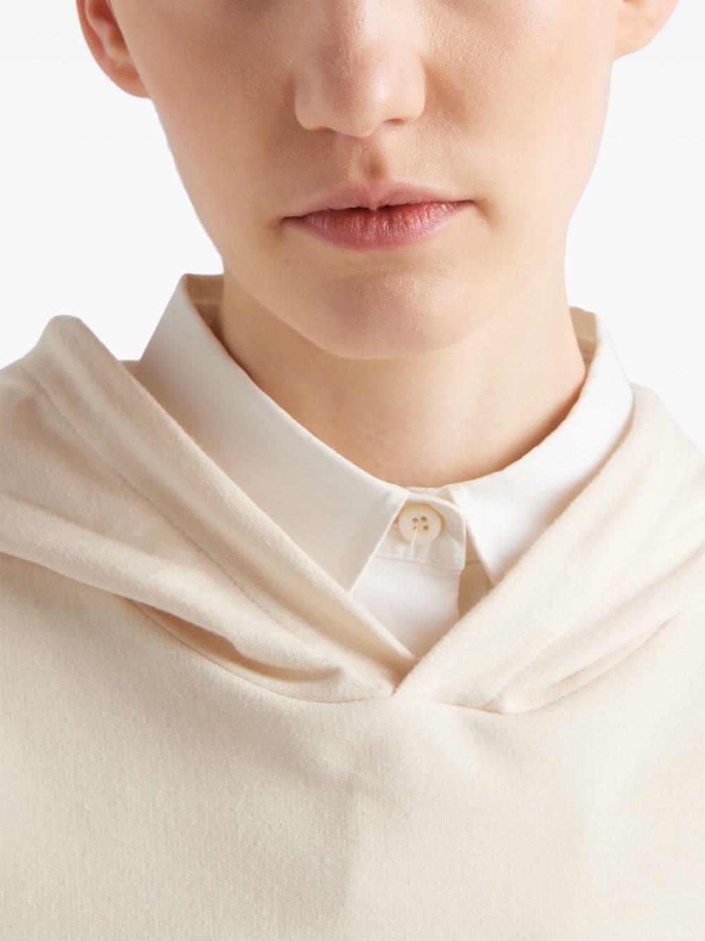 Tone-on-tone logo hoodie 134691 14LYF0018 PRADA
