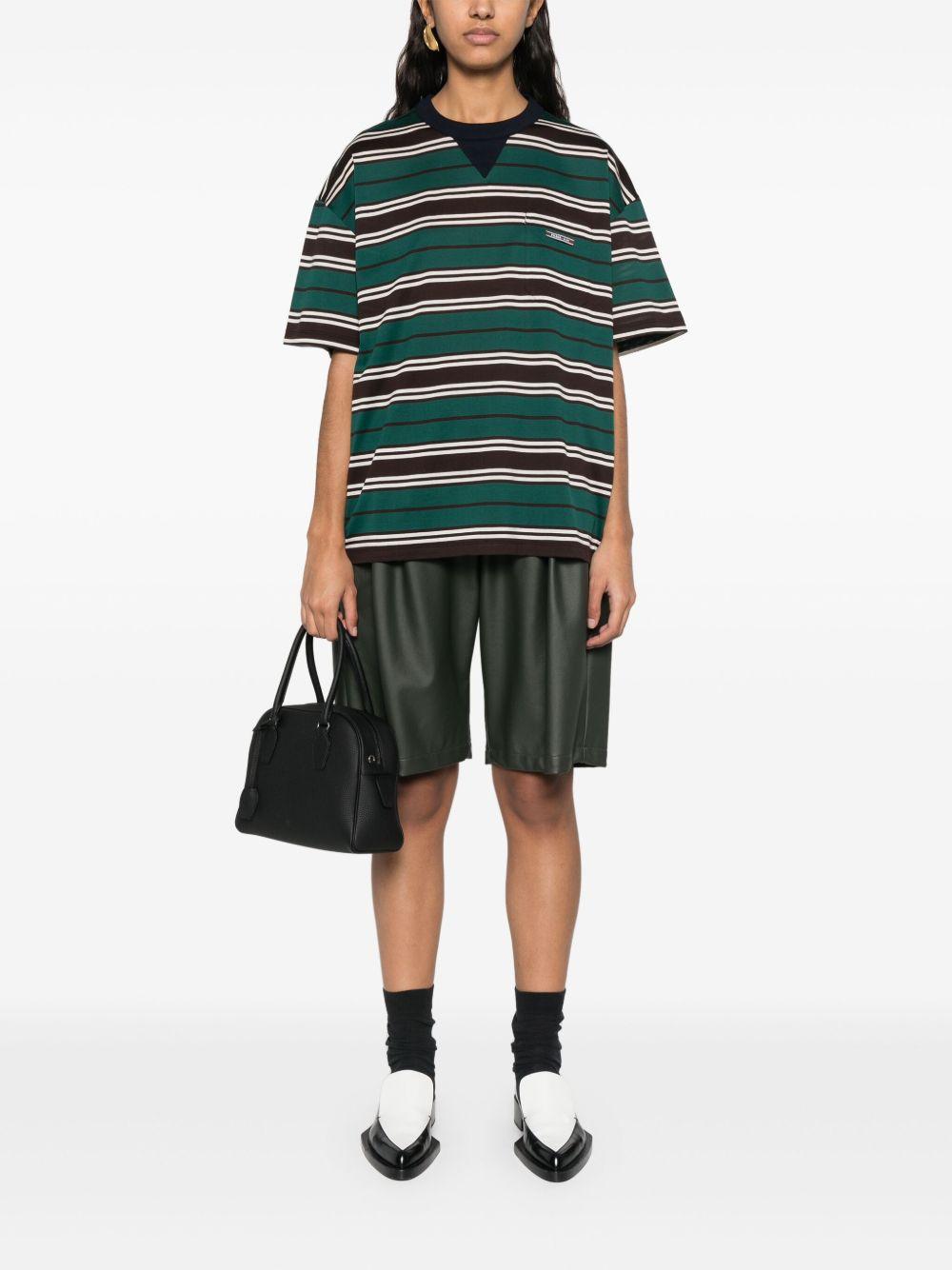 Stripes T-shirt 39610 16XTF0KBL PRADA