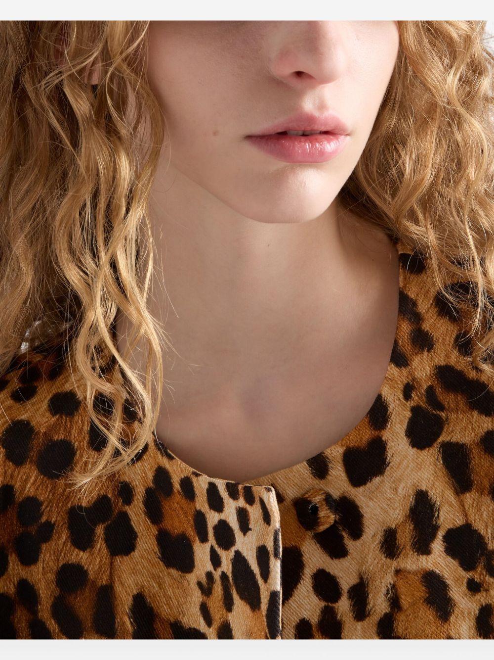 Animal-print coat<BR/><BR/><BR/> P632SG 168HF0324 PRADA