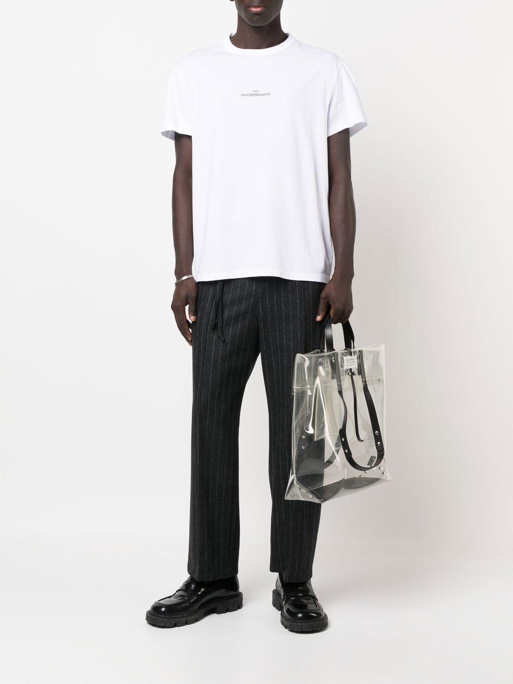 Distorted-logo cotton T-shirt<BR/><BR/><BR/> S30GC0701 S22816994 MAISON MARGIELA