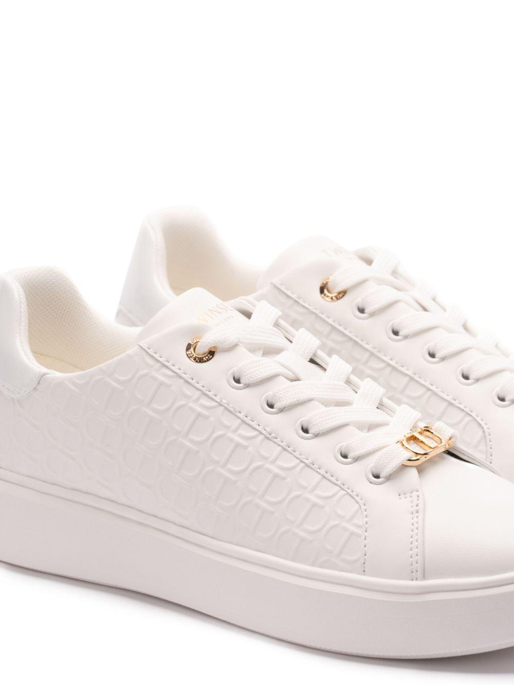 Leather sneakers with logo 251TCP01C 00001 TWINSET