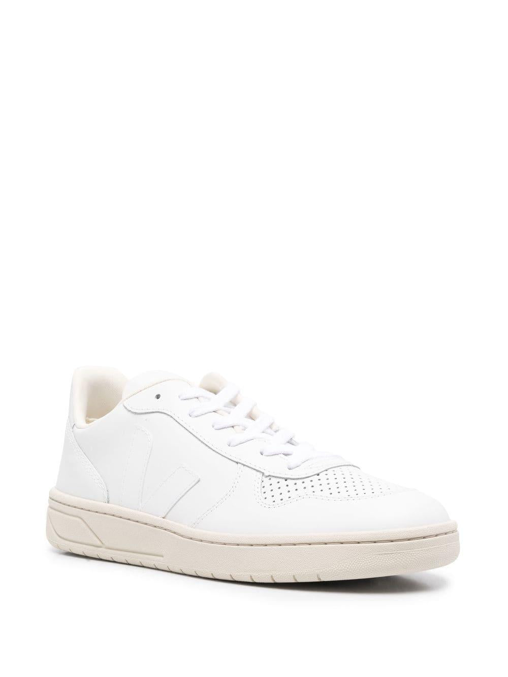 White leather V-10 low-top sneakers VX0201270 WHITE VEJA