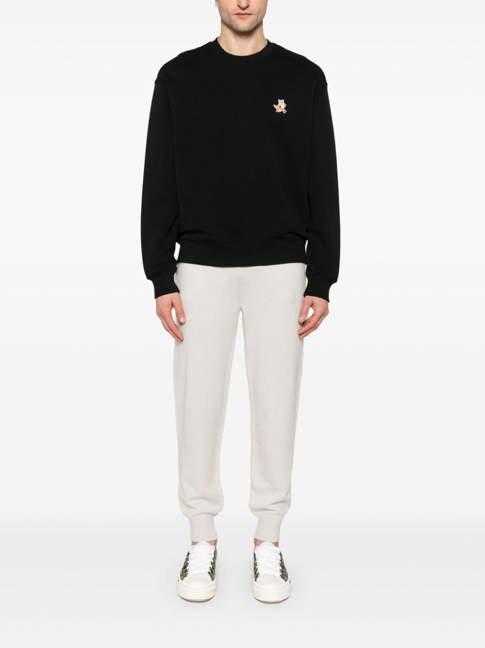 Speedy Fox-appliqué sweatshirt<BR/><BR/> MM00313KM0321 P199 MAISON KITSUNÉ