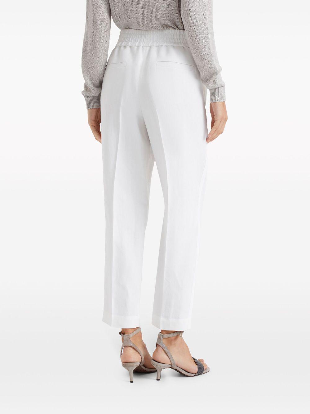 Cropped tapered trousers<BR/><BR/><BR/> MH126P7197 C600 BRUNELLO CUCINELLI