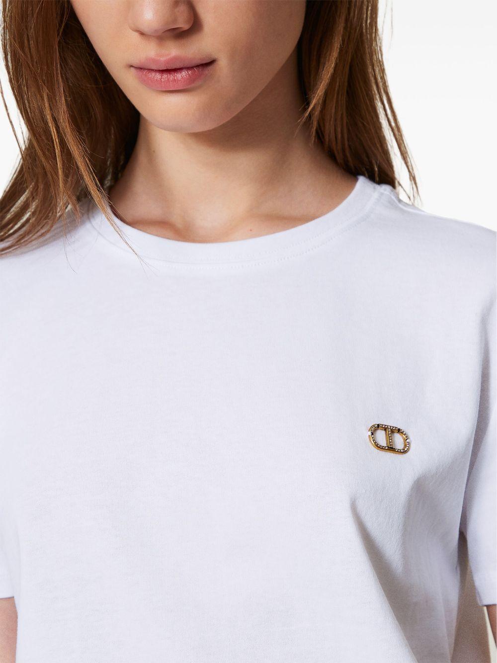 Oval T-plaque T-shirt<BR/><BR/><BR/> 251TP2074 00001 TWINSET